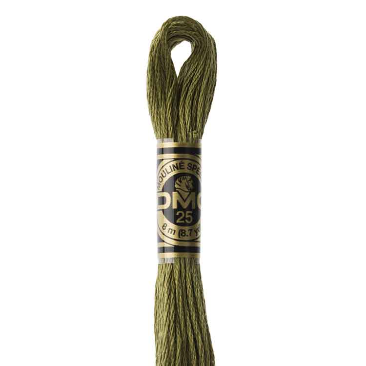 DMC Stranded Cotton Thread Colour #3011 Khaki Green Dark