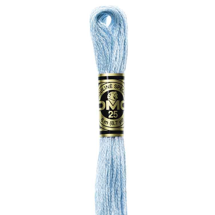 DMC Stranded Cotton Thread Colour #3325 Baby Blue Light