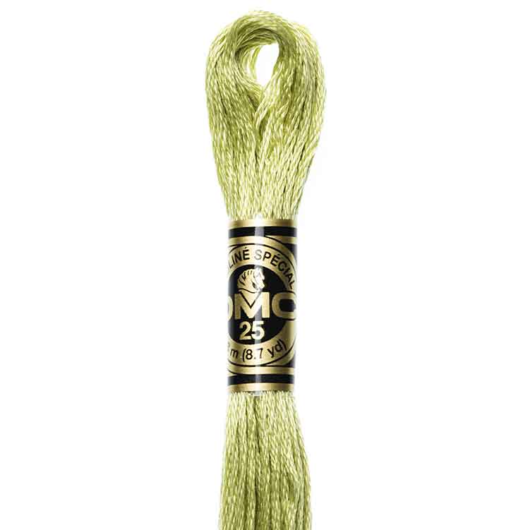 DMC Stranded Cotton Thread Colour #3348 Yellow Green Light