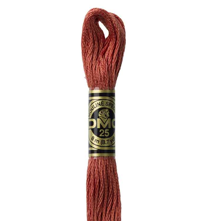 DMC Stranded Cotton Thread Colour #3830 Terra Cotta