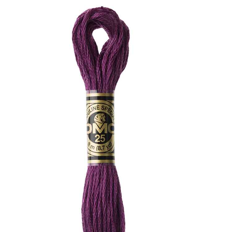 DMC Stranded Cotton Thread Colour #3834 Grape Dark