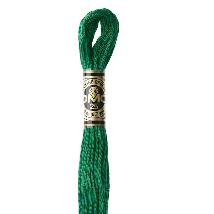 DMC Stranded Cotton Thread Colour #3850 Green Bright Dark