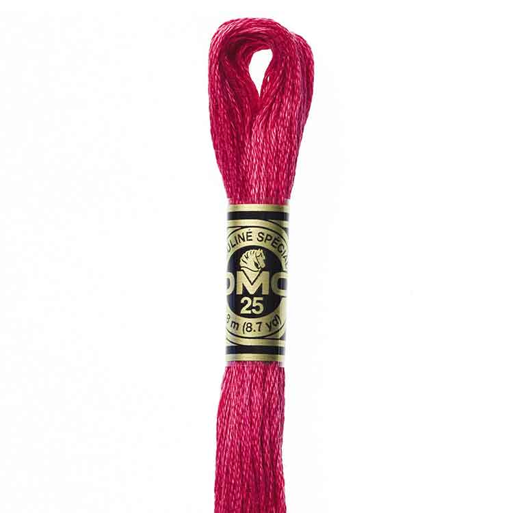 DMC Stranded Cotton Thread Colour #600 Cranberry Very Dark