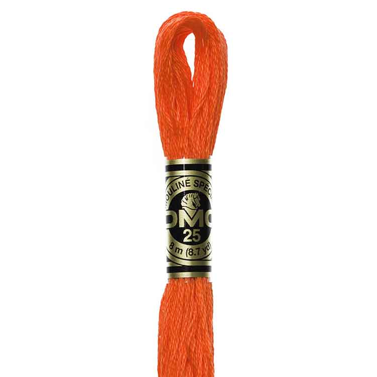 DMC Stranded Cotton Thread Colour #608 Burnt Orange Bright