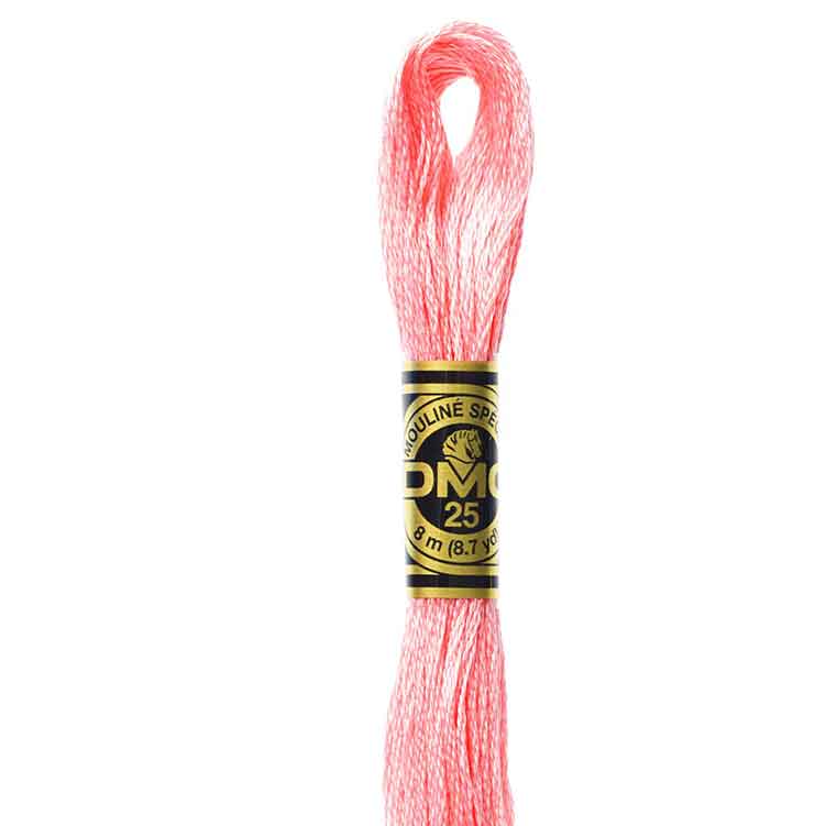DMC Stranded Cotton Thread Colour #894 Carnation Very Light