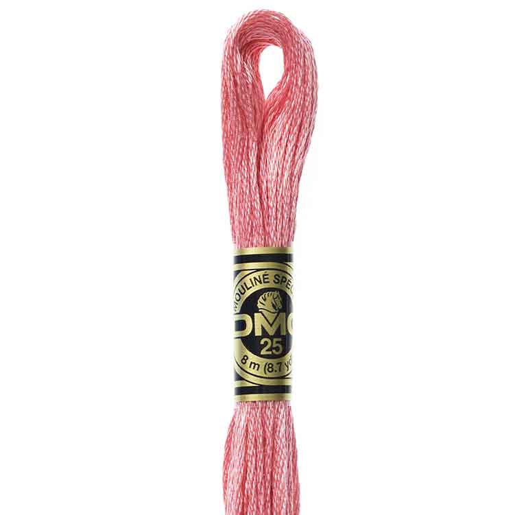 DMC Stranded Cotton Thread Colour #899 Rose Medium