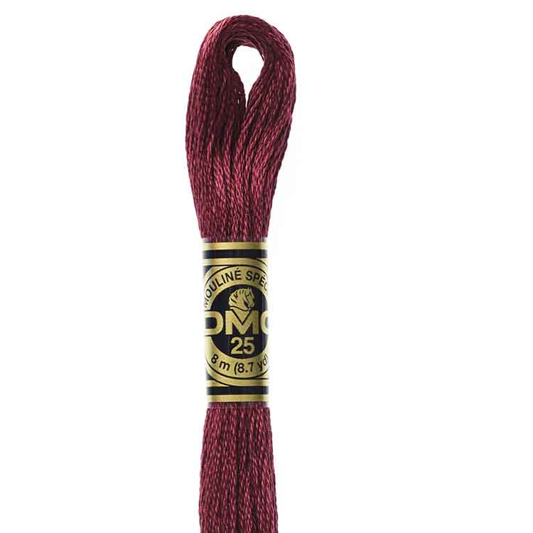 DMC Stranded Cotton Thread Colour #902 Garnet Very Dark