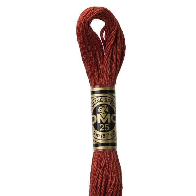 DMC Stranded Cotton Thread Colour #918 Red Copper Dark