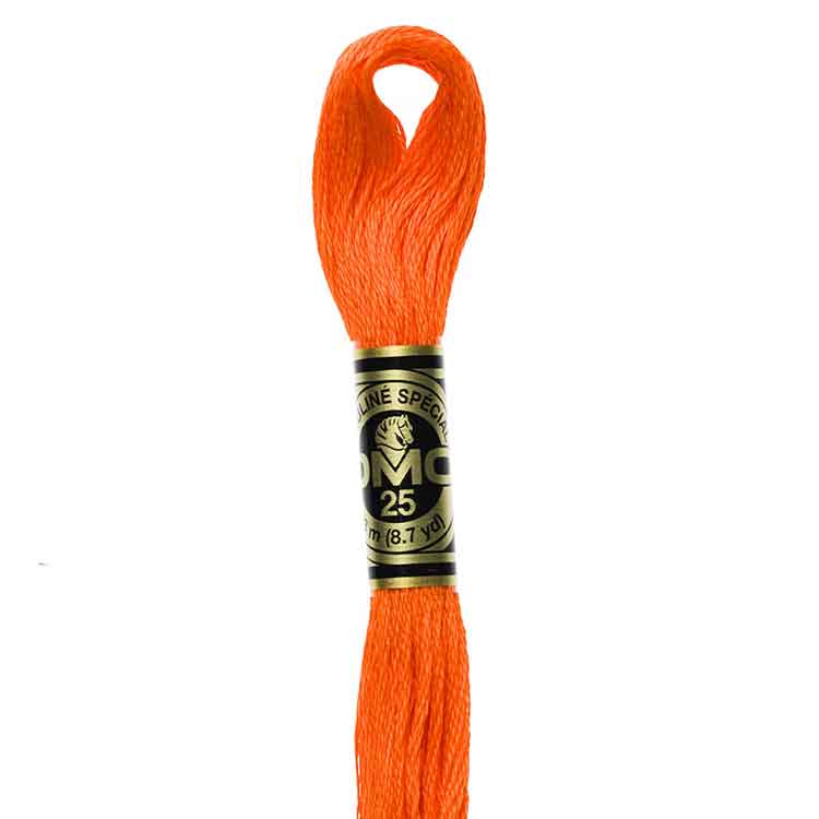 DMC Stranded Cotton Thread Colour #947 Burnt Orange