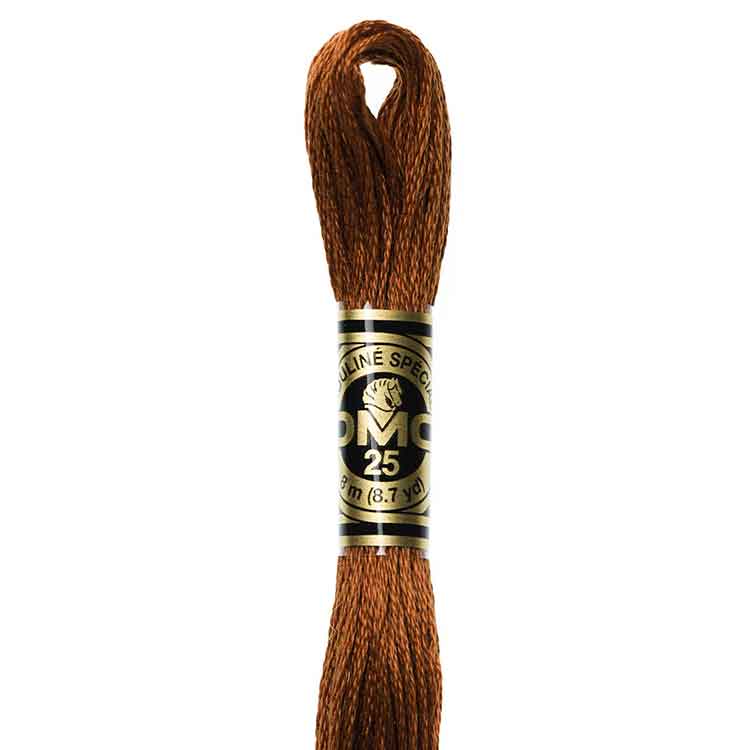 DMC Stranded Cotton Thread Colour #975 Golden Brown Dark